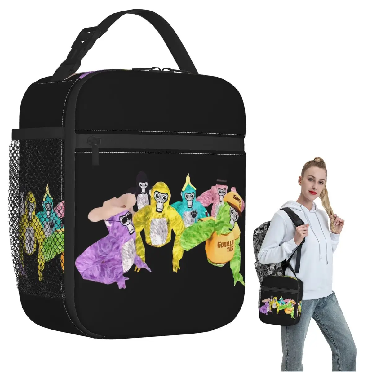 

Gorilla Tag Monkey Insulated Lunch Bag for Women Kids Leakproof Food Boxes Thermal Lunch Box Tote