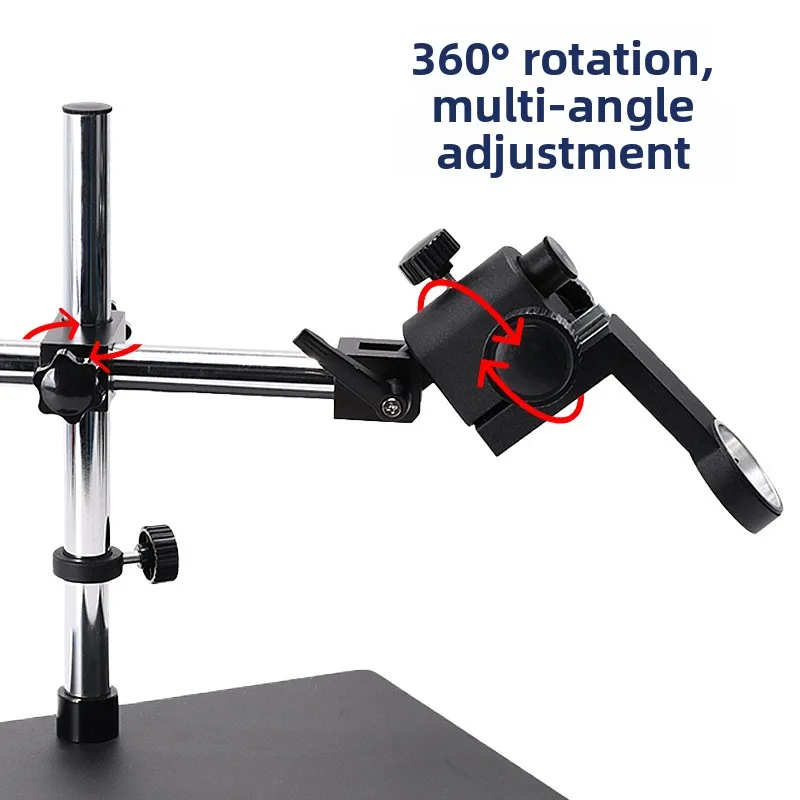 Microscope Universal Bracket, Cross Arm Extension Rod, 360° Adjustable Articulating Stand for Inspection