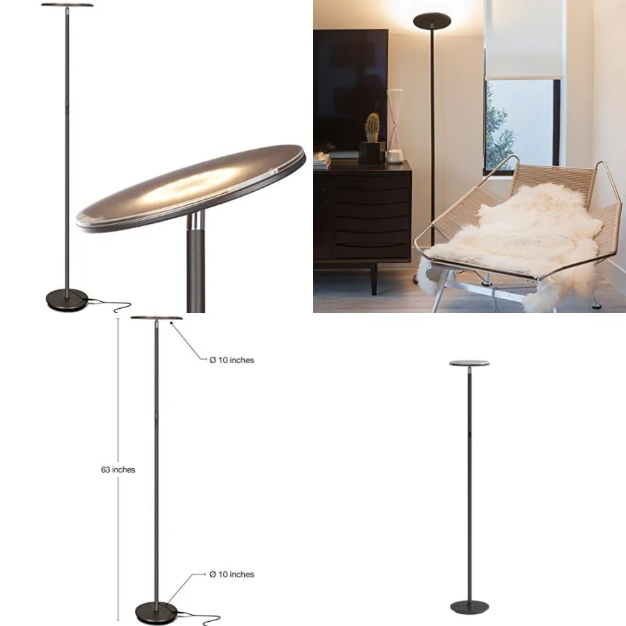 

Sky LED Floor lamp, Torchiere Super Bright Floor Lamp for Living Room Decor and Office - Dimmable, Tall Standing Lamp with Warm