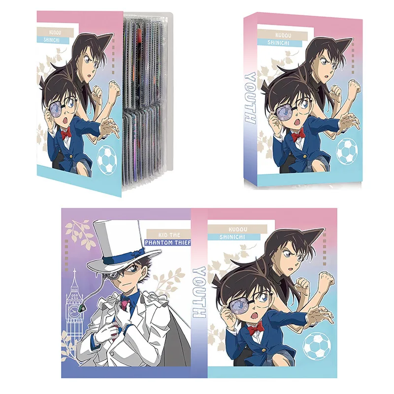 240PCS Detective Conan Card Album Map Letter Folder Binder Notebook Game Collection Toy Conan Edogawa Rachel Moore Jimmy Kudo