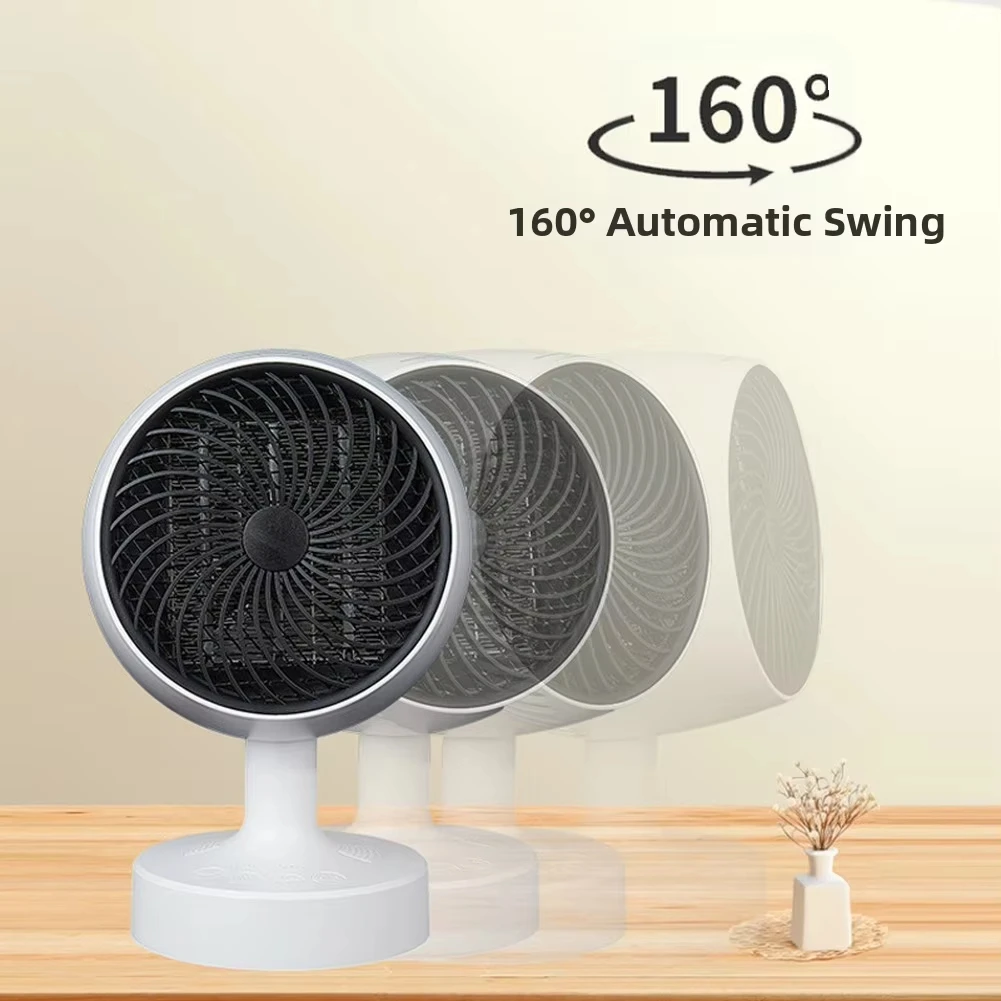 سخانات كهربائية صغيرة داخلية محمولة مع سخان مساحة ترموستات يهز الرأس 3 سرعات مؤقت مروحة قائمة لغرفة النوم #4
