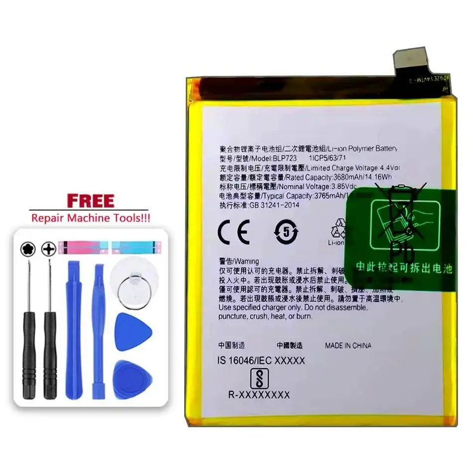 

BLP723 Mobile Phone Battery High-Capacity Reliable Power For Oppo Realme X 3765Mah