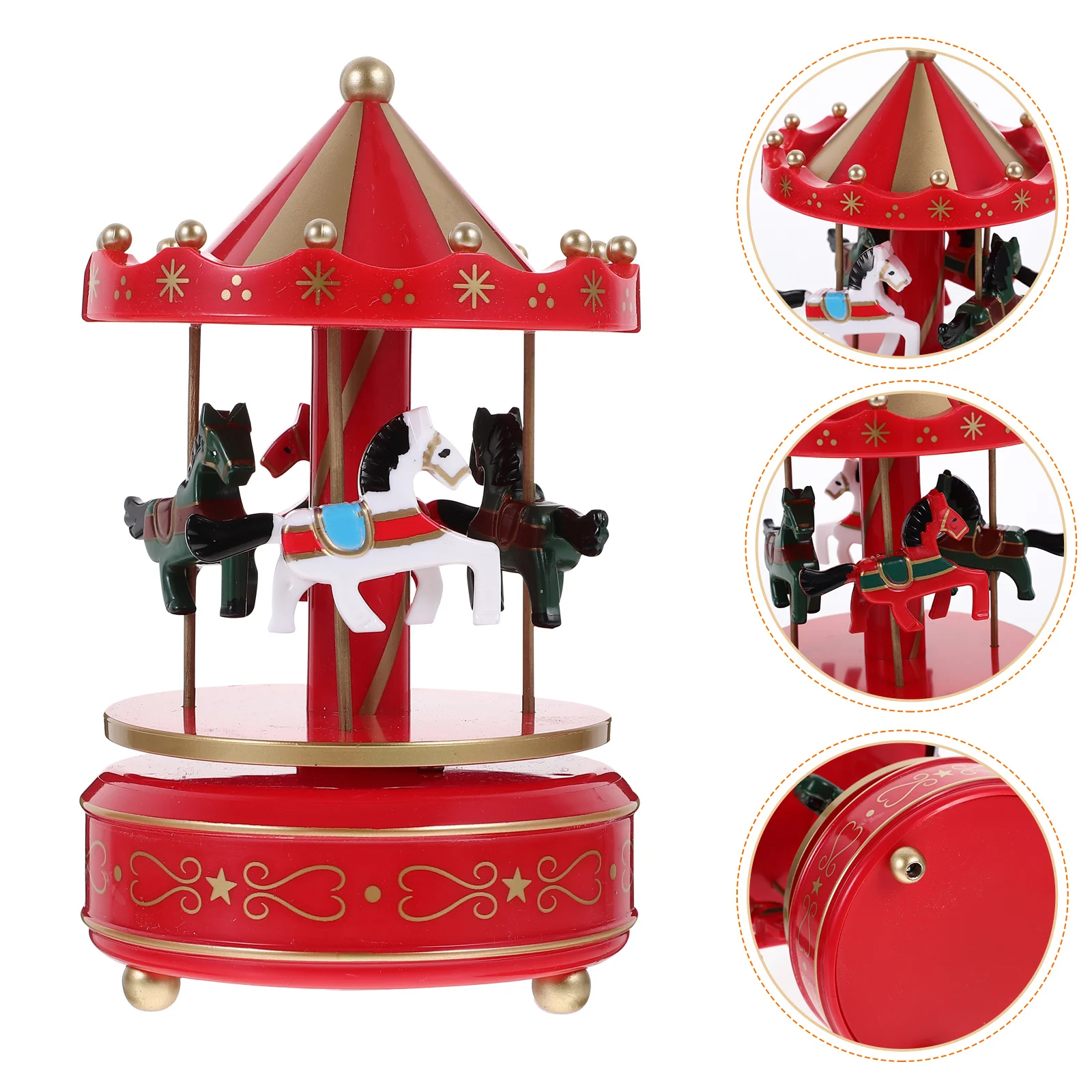 

Carousel Music Box Romantic Desktop Ornament Elegant European Style Melody Decoration Classic Musical Box Birthday Gift
