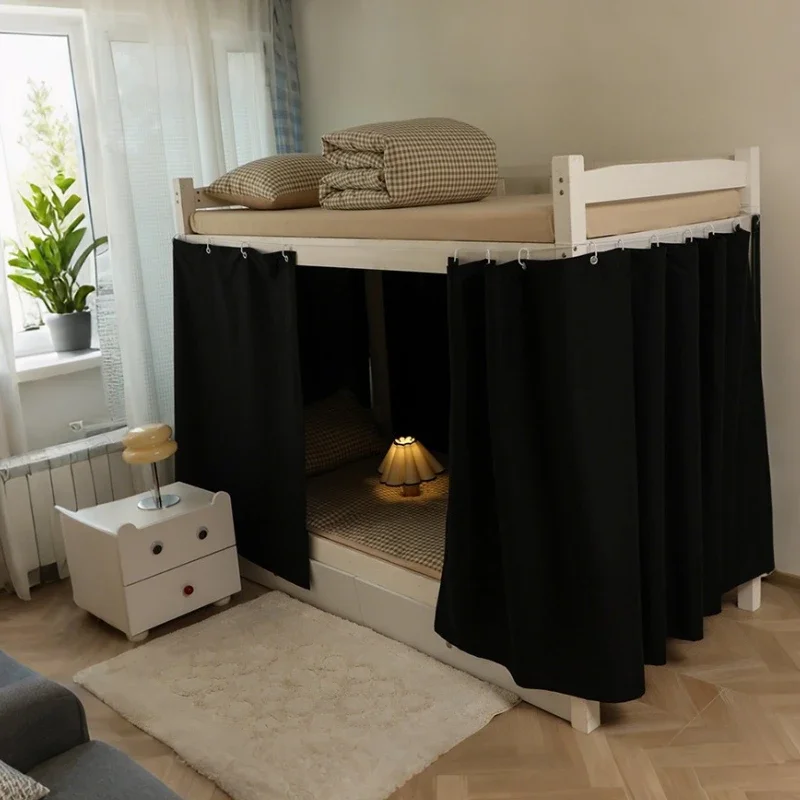 1pc/2pcs Bed Curtains Dormitory Blackout Cloth Mosquito Nets for Students Bedding Beds Canopy School 1.2/1.5m High 기숙사침대커튼 בית