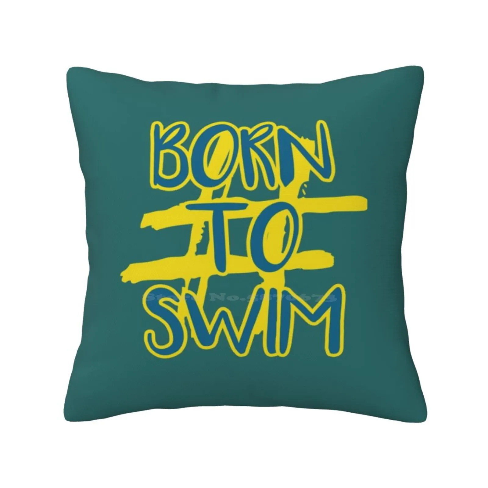 Hashtag Born To Swim Home Sofa Car Cushion Cover Pillowcase Michael Phelps