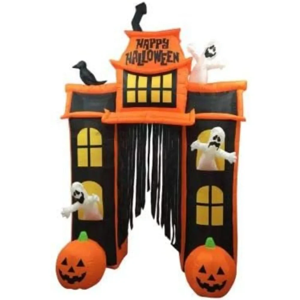 

Halloween outdoor parody Spooky House Yard Inflatable 10' Tall |Decoration for Home/Yard/Lawn/Halloween Party