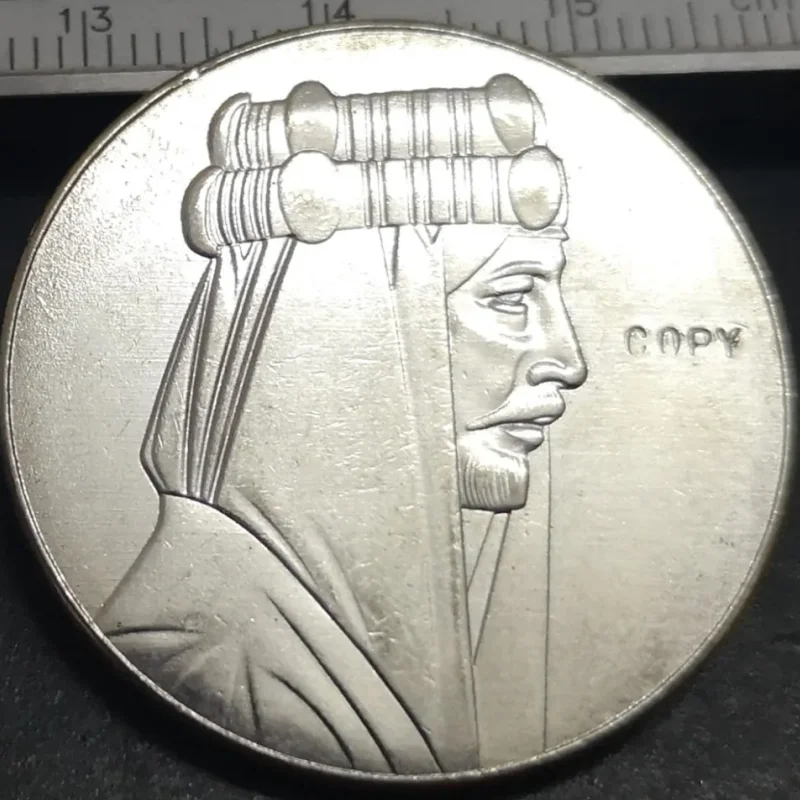 عملات معدنية مطلية بالفضة طراز 1931 العراق 100 مع شرائح الفيصل الأول 30 مللي متر