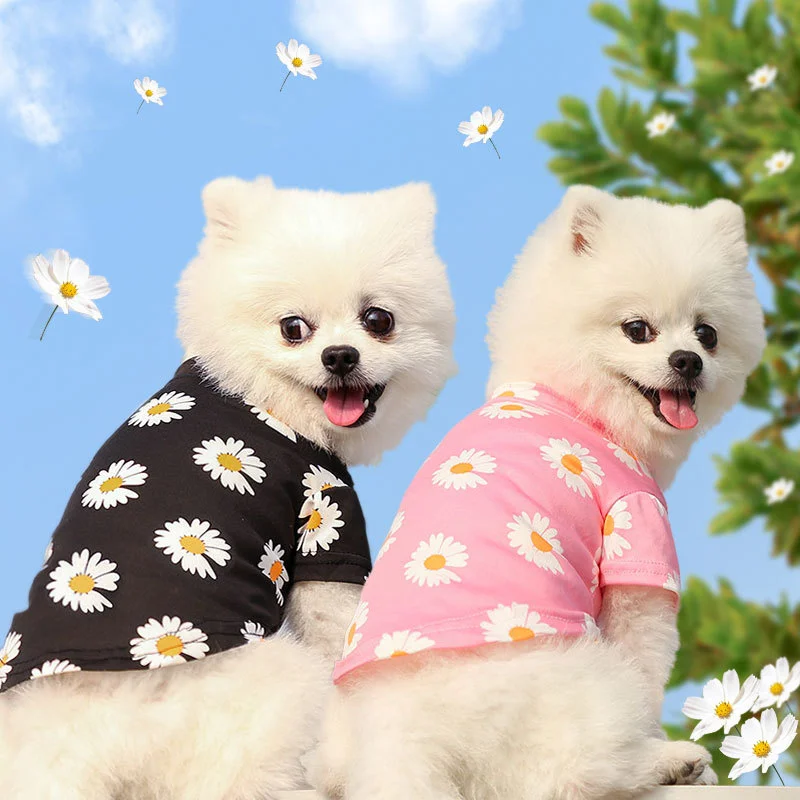 

Pet Puppy T Shirt Vest Pet Clothes Spring and Summer New Style Travel Printed Short Sleeve Tshirt Clothes Small Medium Dogs