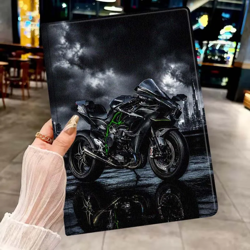 

Sports Motorcycle Night For Apple iPad Pro Mini A16 A17 A14 4 5 6 7 6th 7th Gen 9.7 12.9 11 13 M4 inch Tablet Case Soft