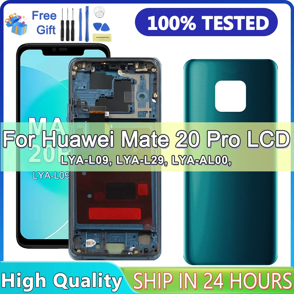 AAA+ Tested For Huawei Mate 20 Pro Lcd Display Touch Screen With Frame For Huawei Mate 20Pro Digitizer Assembly Replacement