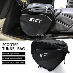 Motorcycle Scooter Tunnel Seat Bag For Suzuki Skywave 200 Burgman 400 650 AN650 AN400 AN200 Tank Saddle Bags Pedal package 