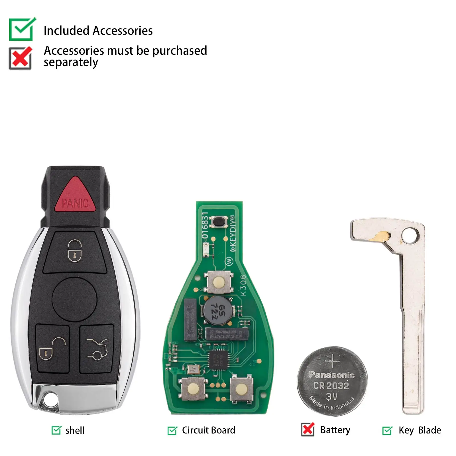 KEYDIY KD ZB31 Universal Smart Remote Key 3+1 Buttons Compatible with MB Type
