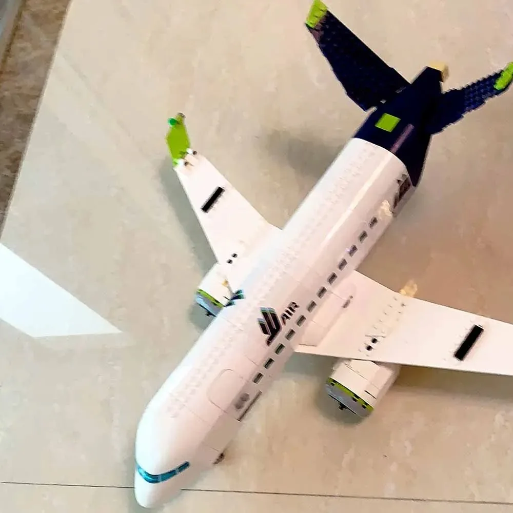 Hot Toys Passagierflugzeug-Bausteine, City-Serie, kompatibel mit 60367, passagierflugzeug, große Montage, MOC-Spielzeuggeschenke