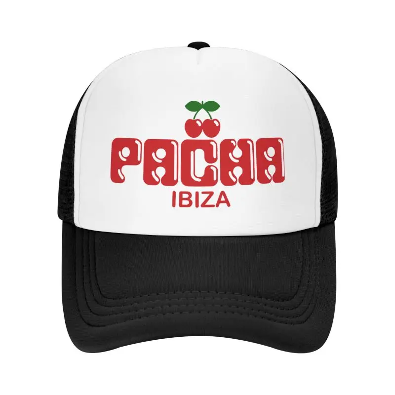 Preppy Cherry PACHA IBIZA Gorras de béisbol Unisex Gorra de malla transpirable Adultos Verano Casual Sombrero para el sol Coqueta Ocio Snapback Sombrero