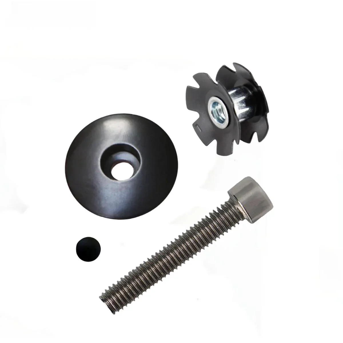 

1 комплект верхней крышки выноса велосипедной гарнитуры с винтовой звездообразной гайкой, пылезащитный колпачок для вилки 1-1/8 дюйма, рулевая трубка, совместимый аксессуар для гарнитуры