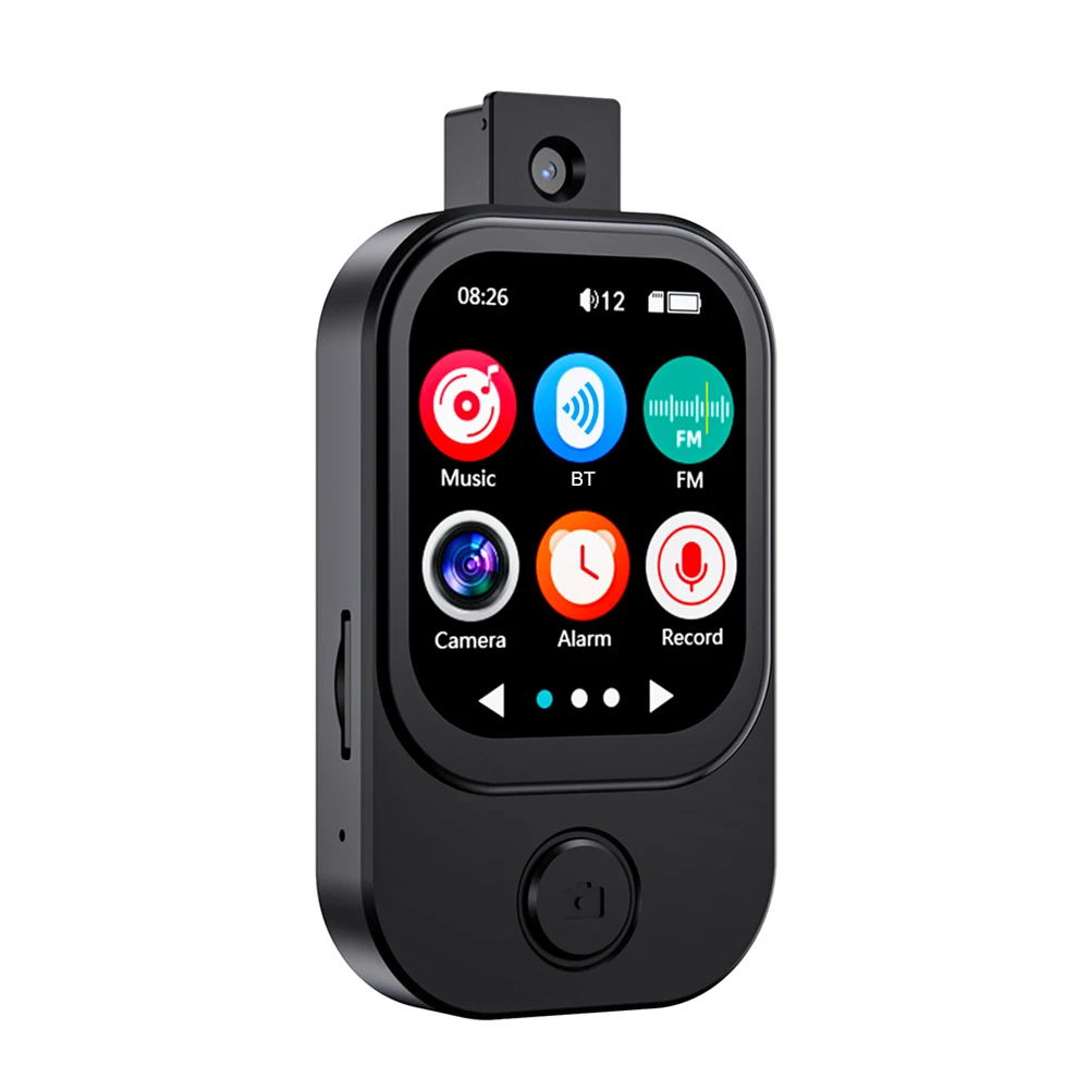 เครื่องเล่น MP3 พร้อมกล้องเครื่องเล่นเพลงหน้าจอสัมผัสขนาด 2.01 นิ้วพร้อม BT 5.4 สําหรับกีฬา/วิ่ง/ขี่จักรยาน/ออกกําลังกาย