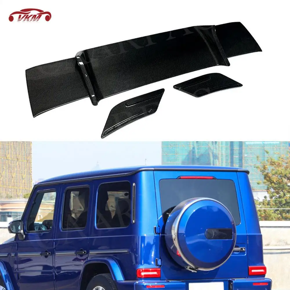 Carbon Fiber Roof Rear Spoiler for Mercedes-Benz G CLASS W464 G500 G550 G900 G63 G65 2019-2021 Top Tail Wing Trunk Lip Spoiler