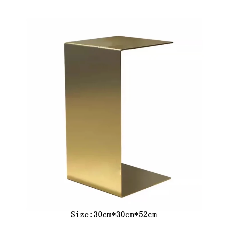 k*-Stainless Steel Tea Table,Luxury Metal Coffee Table,Living Room Sofa Side Table,Creative Storage Rack,Mobile Desk