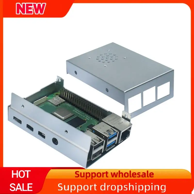 Excelente para Raspberry Pi 4 modelo CNC carcasa de aluminio carcasa de Metal ultrafina para Raspberry Pi 4 modelo B (plata)