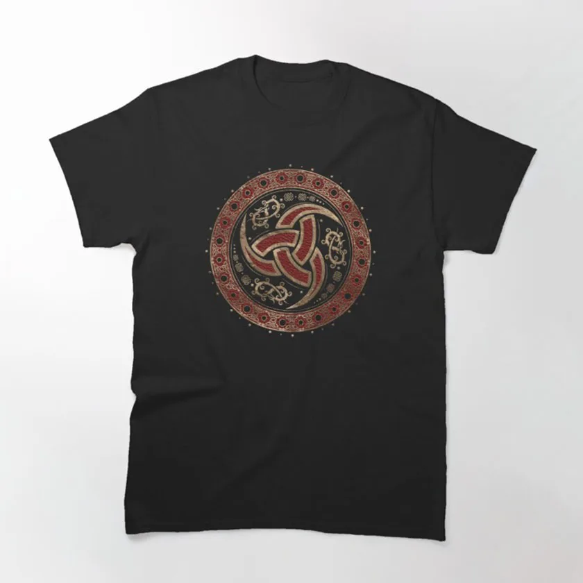 Odin’s Horn Valhalla Ancient viking runas celtic knot middle ages nordic symbols printed t shirt plus size men's clothing