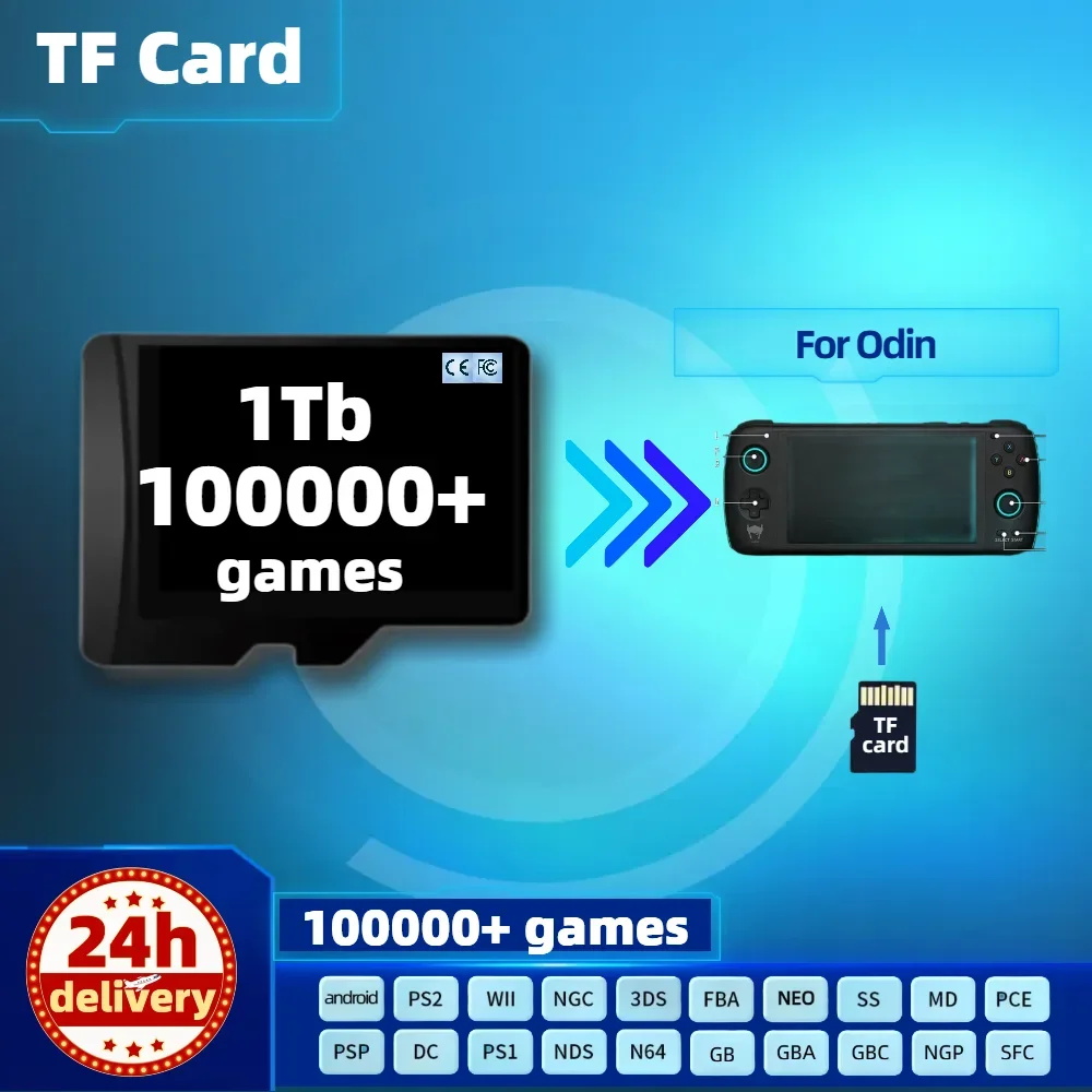 

Memory Card (TF) For Odin 2 Pro 1T Rp3 Plus All Emulator Pre-installed Retro Game PS2 PSP portable Console Handheld 512G