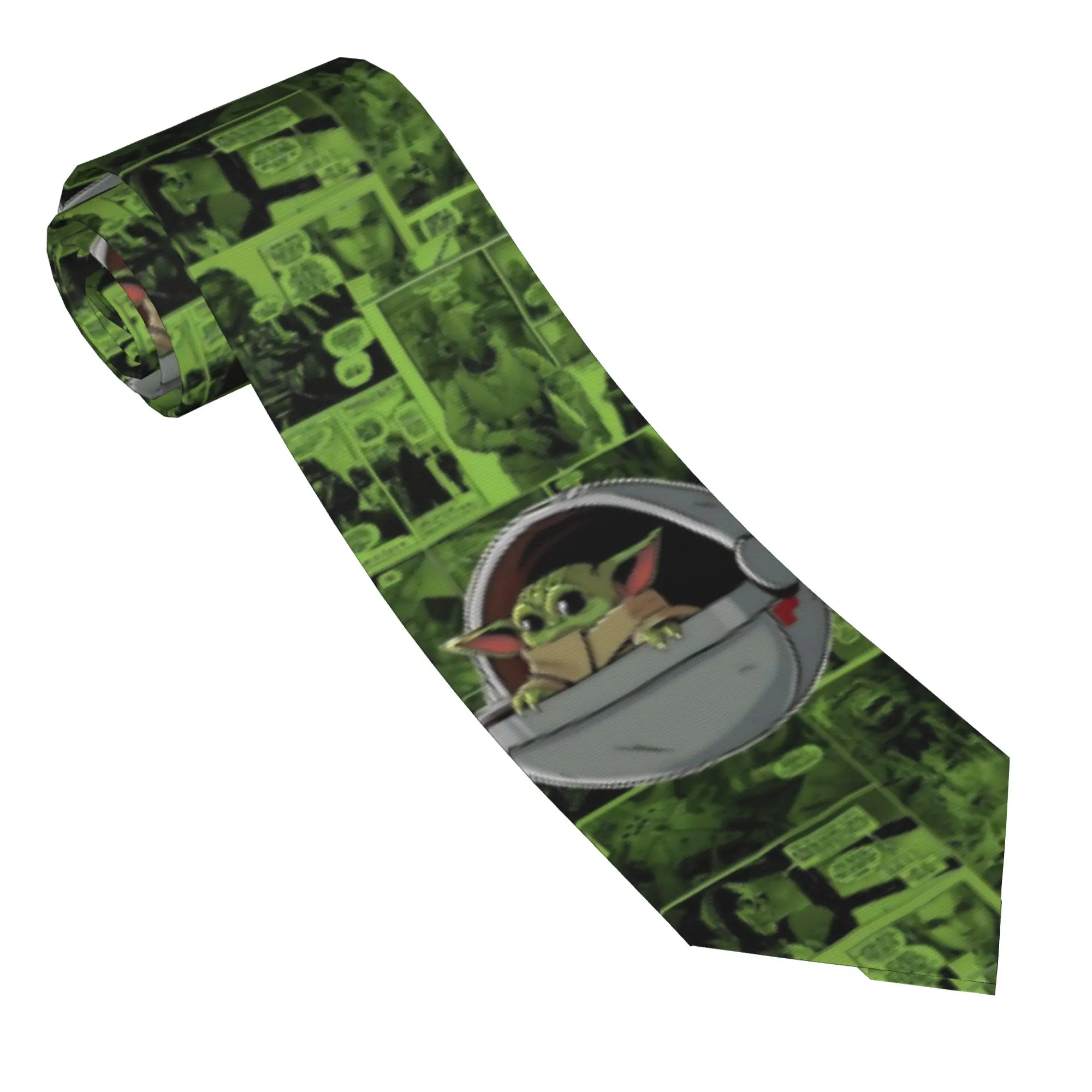 Necktie Baby Yoda Men Polyester 8 cm Wide Neck Ties Star Wars for Mens Shirt Accessories Gravatas Wedding Accessories Party