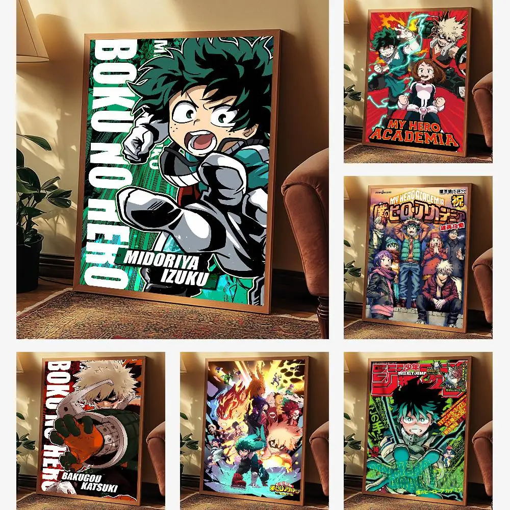 ملصق رائع من أنيمي Midoriya Izuku My Hero Academia عالي الدقة جدار لزج مقاوم للماء لغرفة المعيشة المنزلية وغرفة النوم والديكور الجمالي #4