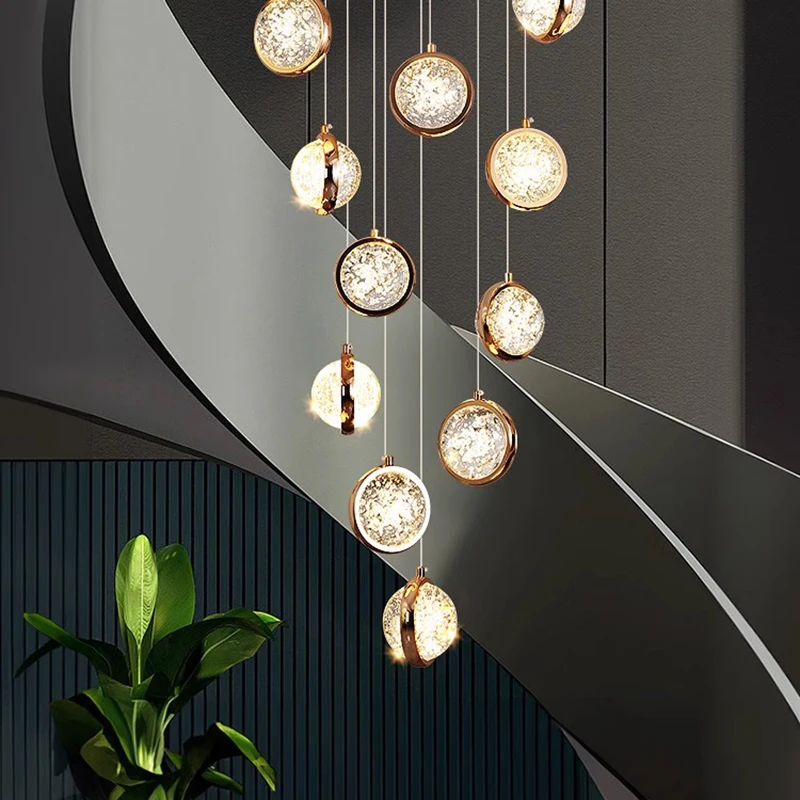 

Modern Crystal stair chandelier lights indoor lighting Ceiling lamp hanging light led Chandeliers for living room indoor lightin