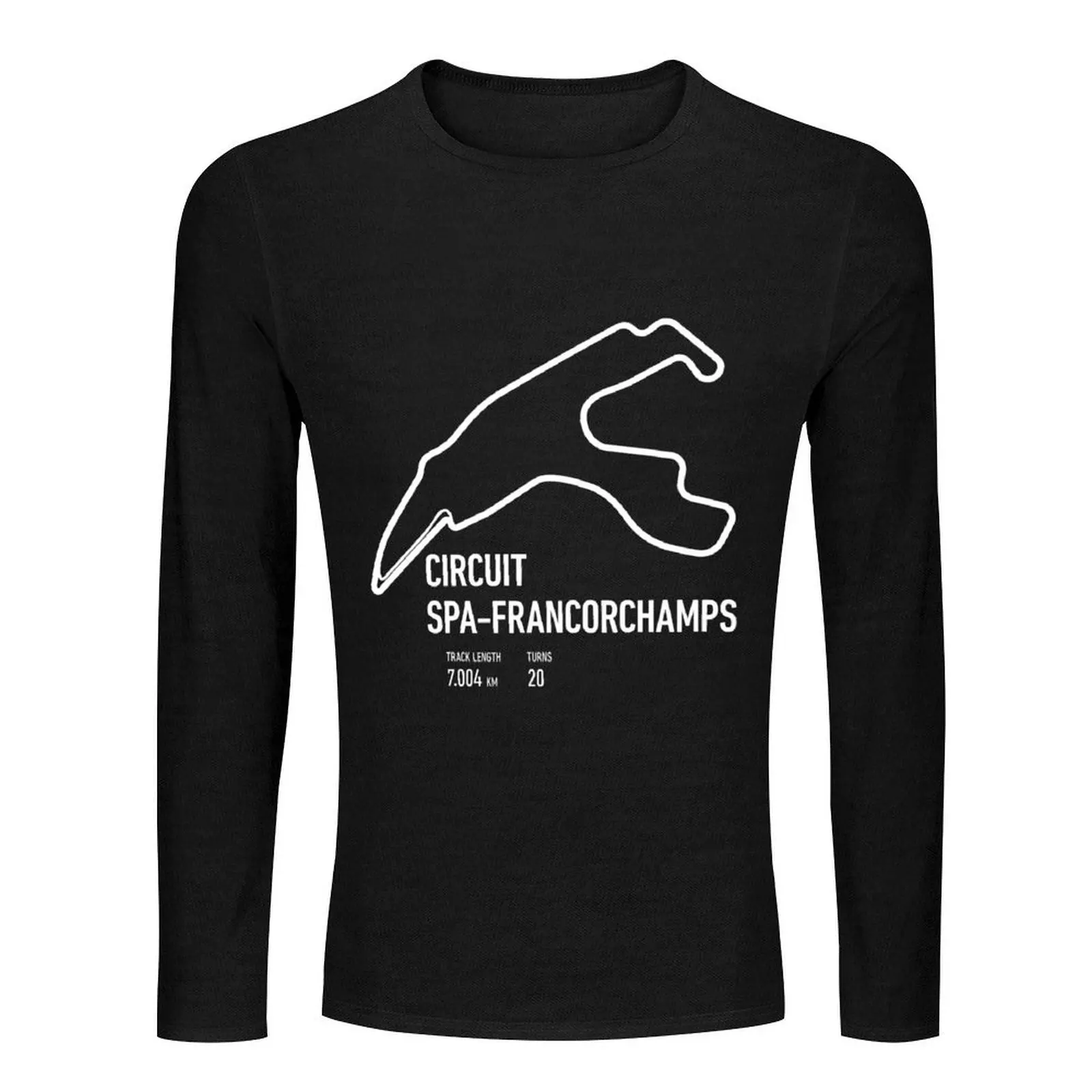 Circuit Spa-Francorchamps Track Long T-Shirt custom t shirts design your own tshirts for men