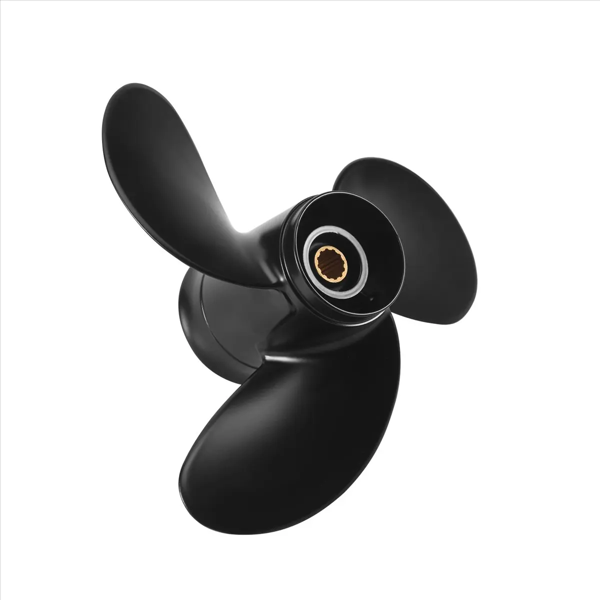 Compatible 8.9*8.5 Black Boat Outboard Propeller for 2 Stroke 9.8HP Aluminum Alloy 3B2-64517-0 Boat Motor