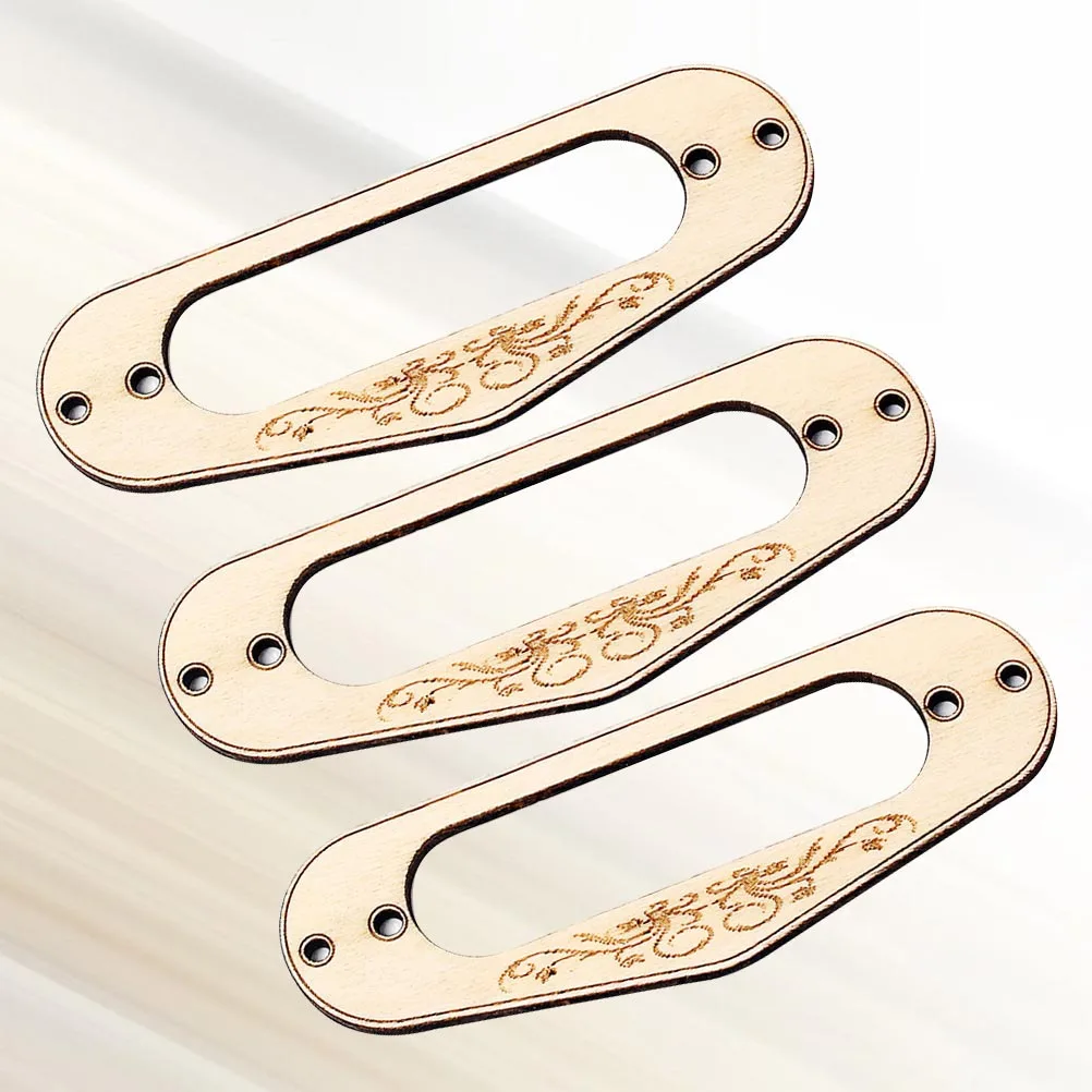 

3pcs Maple Guitar Pickup Frame Single Coil Ring Double Humbucker Golden Mounting Style Electric Guitar Accessories Durable