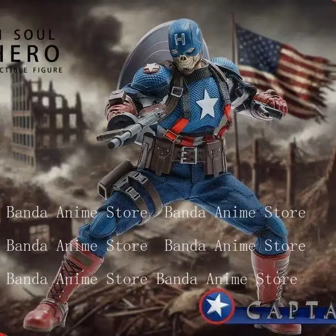 

Original Joy Man Toys 1/12 Scale Captain American Soul War Hero Action Figure Collectible Jmtoys Jm003 Kid Toy Boy Birthday Gift