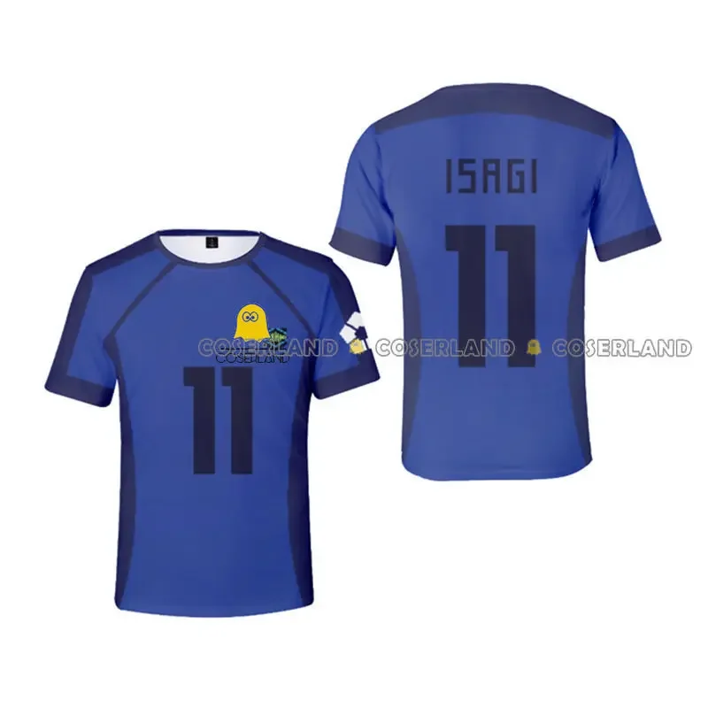 Anime Blue Lock Isagi Yoichi Football Jersey Cosplay Costume Wig Blue Team Z Bachira Meguru No.11 Sportswear No.8 Chigiri Hyouma