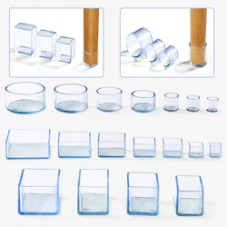 Brand New Rubber Chair Leg Caps Non-slip Square Table Foot dust Cover Socks Floor Protector pads Pipe Plugs Furniture feet 4 pcs