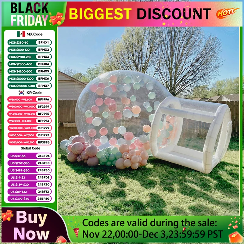 Low Price 3m 4m Inflatable Balloon Bubble House Dome House Children Party Thickened PVC Material