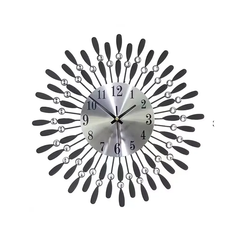 

Artistic creativity Diamond encrusted Tiantie silent large wall clock simple