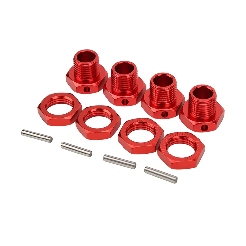 4PCS Wheel Hex Driver 17MM Metal Wheel Hex Coupler Upgrade Parts for HSP Traxxas HPI Tamiya HSP Redcat 1/8 RC Car,2