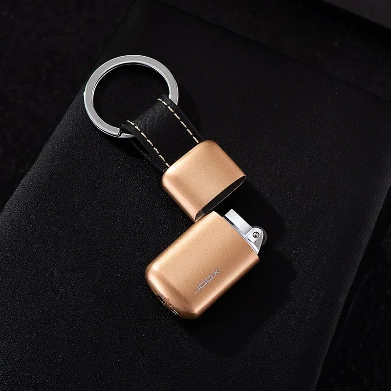 Zhongbao Grinding Wheel Inflatable Open Flame Lighter Portable Mini Keychain Cigarette Lighter Outdoor Windproof Lighter