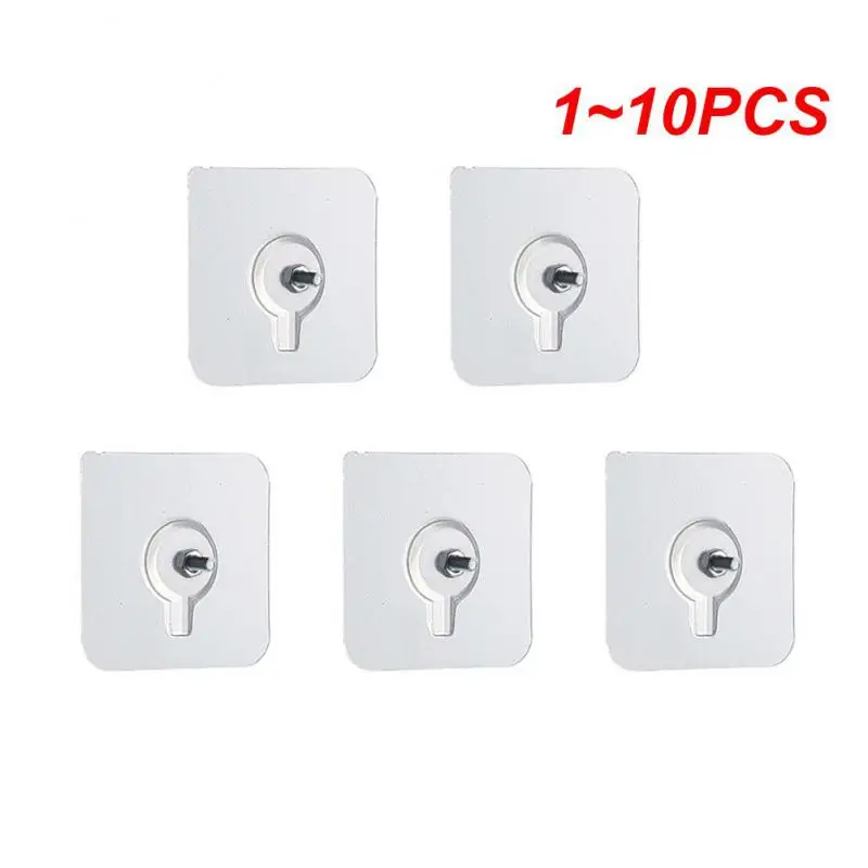 

1~10PCS Punch-Free Non-Marking Strong Adhesive Screw Stickers Wall Picture Hook Invisible Traceless Hardwall Drywall