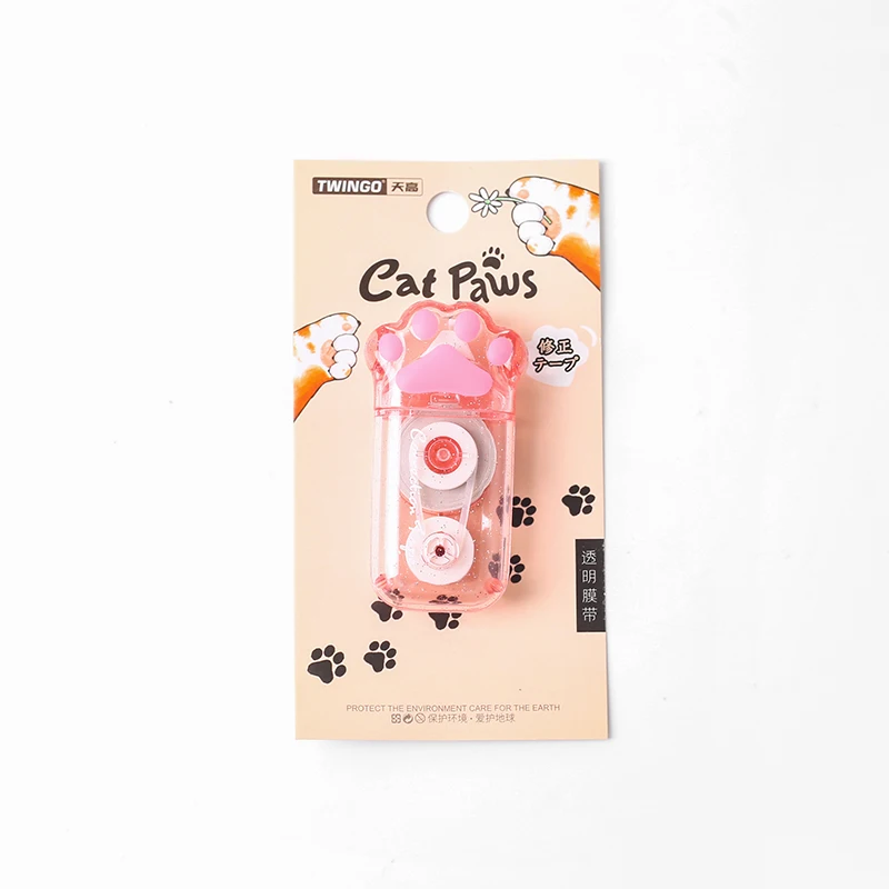 Cintas de corrección de 6m de largo para estudiantes, cinta correctora Kawaii de color blanco, material de papelería para escuela y oficina