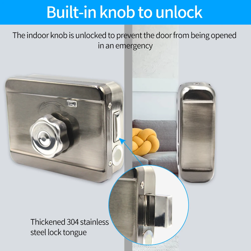 Waterproof TTLOCK App Smart Bluetooth Fingerprint Electronic Lock RFID Card Outdoor Door Intelligent Lock Keyless Motor Rim Lock