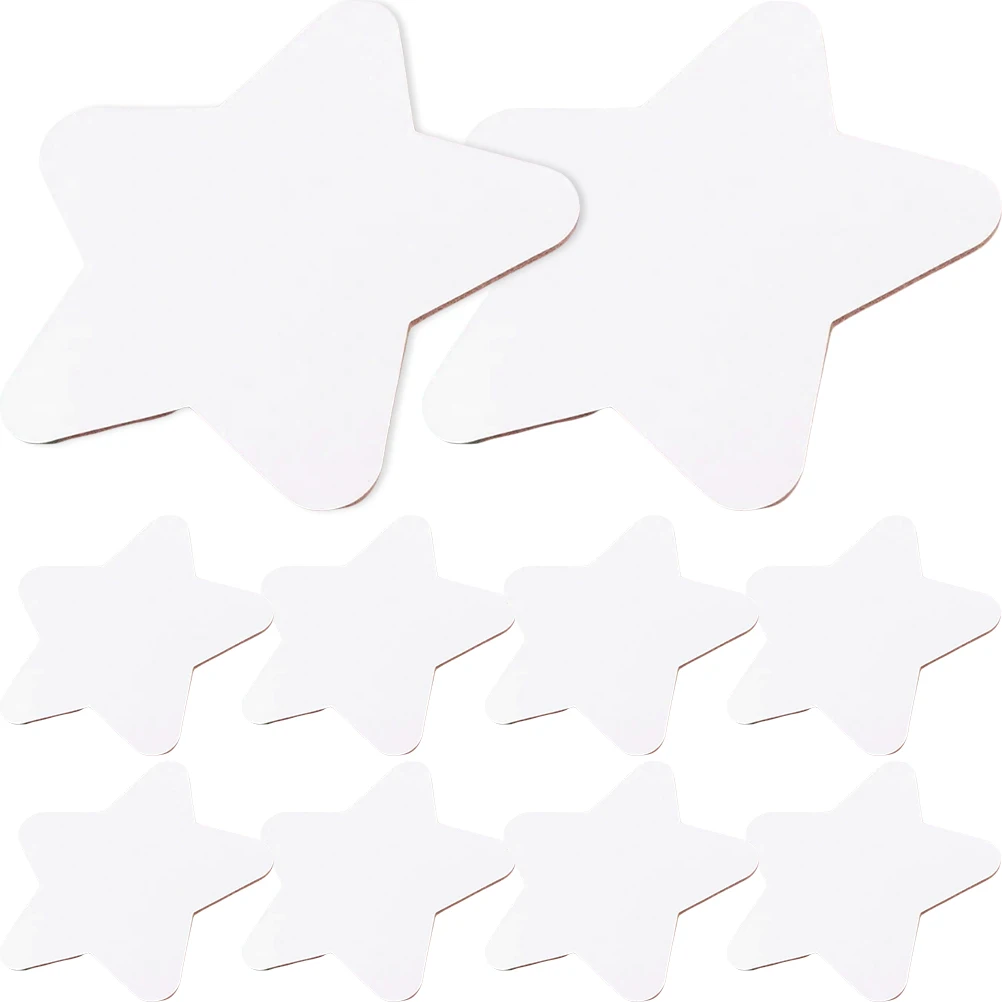 

10pcs Star Shaped Oil Painting Boards White Canvas Panels for Acrylic Blank Canvases Cotton Drawing Board Child Use