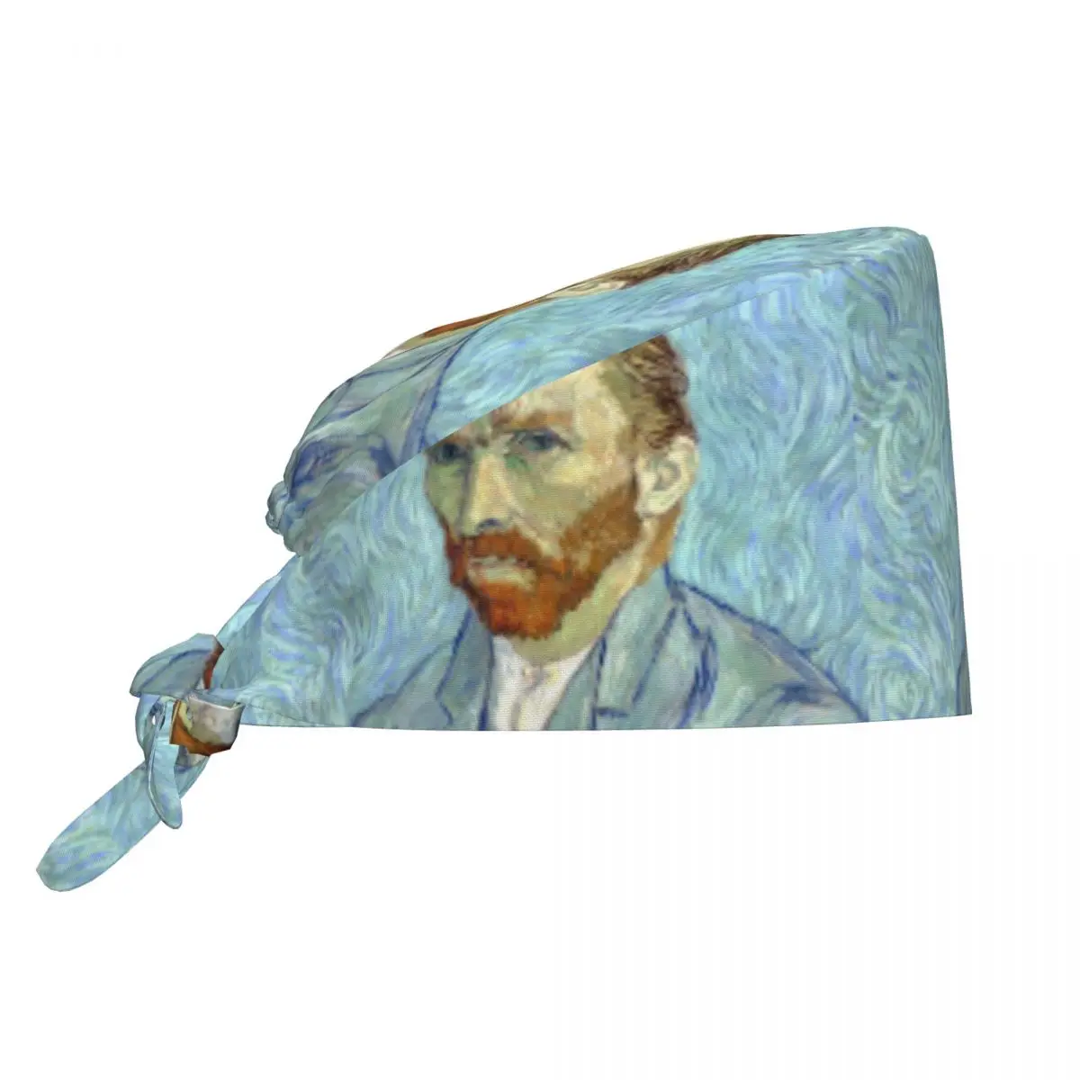 Custom Adjustable Self-portrait Of Vincent Van Gogh Working Hat Scrub Caps Scrub Nursing Doctor Surgeon Cap for Dentist