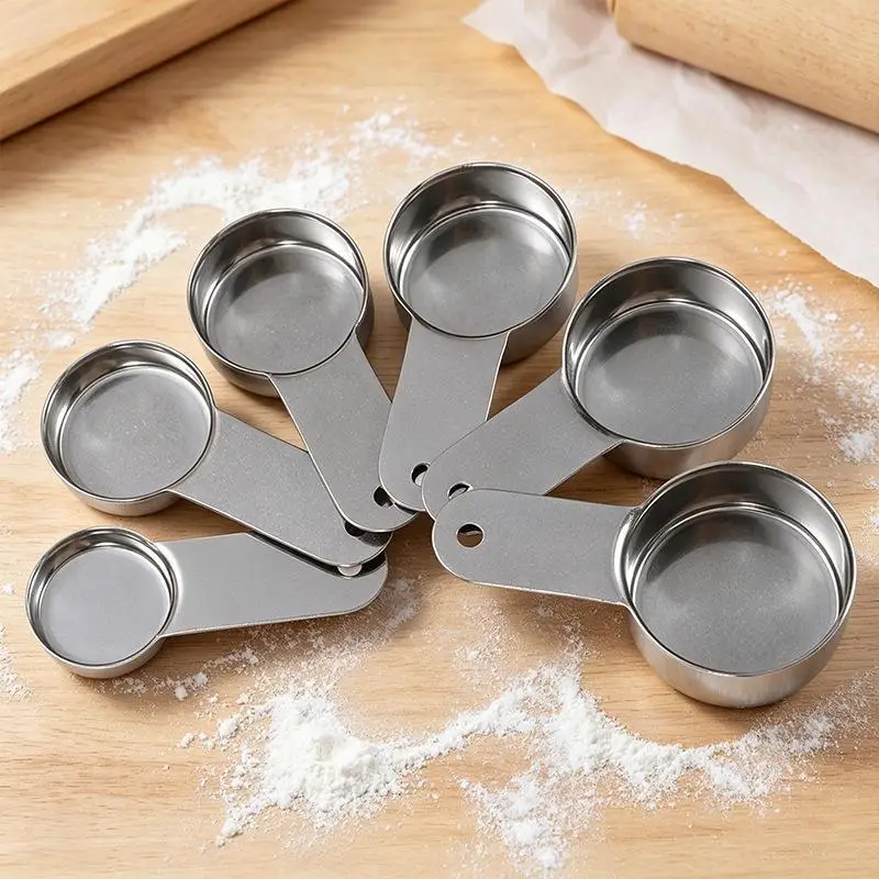 Matte Round Headed Stainless Steel Measuring Spoon For: Kitchen Baking Precise Measurement Tool