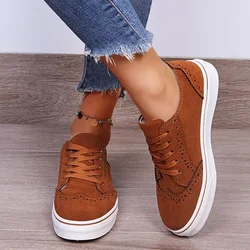 2024 New Women Flat Canvas Shoes Autumn Casual Sneaker for Women Fashion Versatile Lace Up Walking Women Shoes Zapatos De Mujer