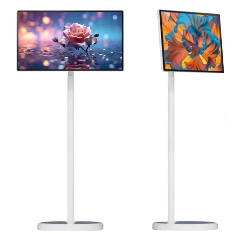 Por-table Sm-art Touch Screen Display An-droid WiFi Battery Powered Mobile S-mart Touch Screen TV for Multi Scenario Application