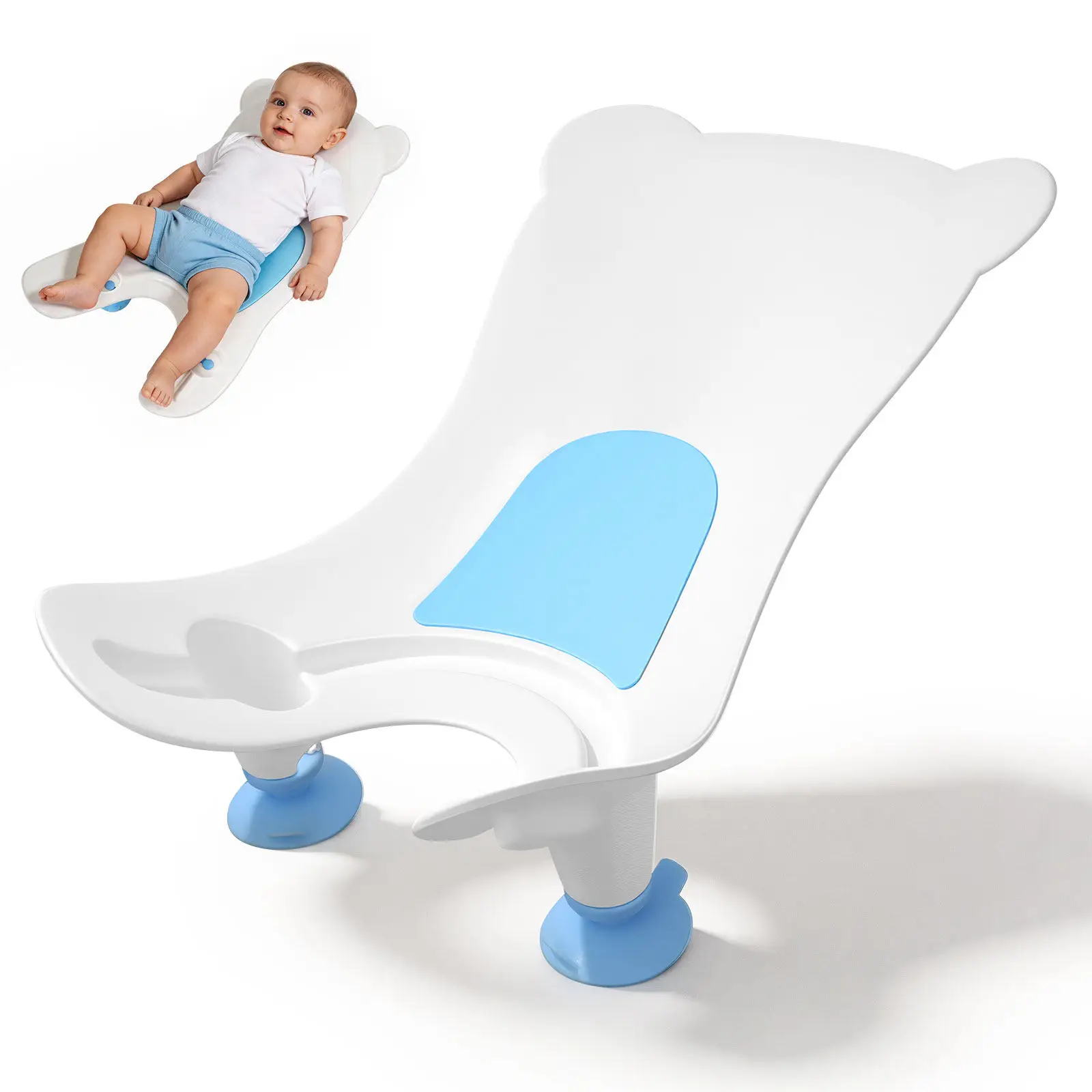 Portable Baby Bath Tub Infant Wash Basin Newborn Bath Support Cushion Soft Baby Bathtub Seat Shower Bathing Aid for Bathroom