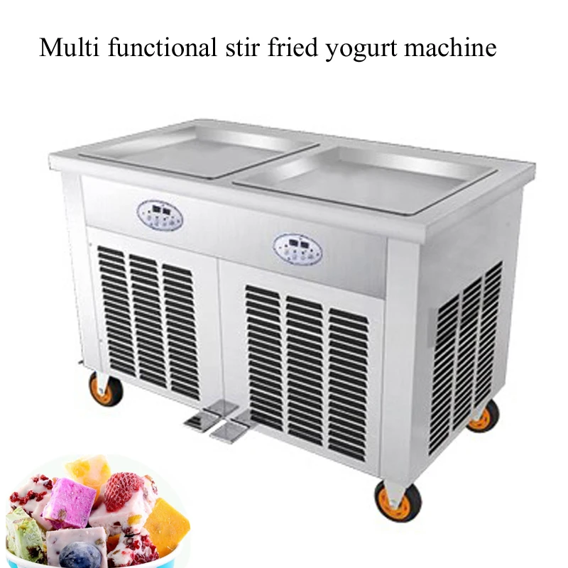 

Electric Round Pot Deep Fried Ice Cream Roll Machine, New Thai Stir Fried Yogurt Roll Forming Machine