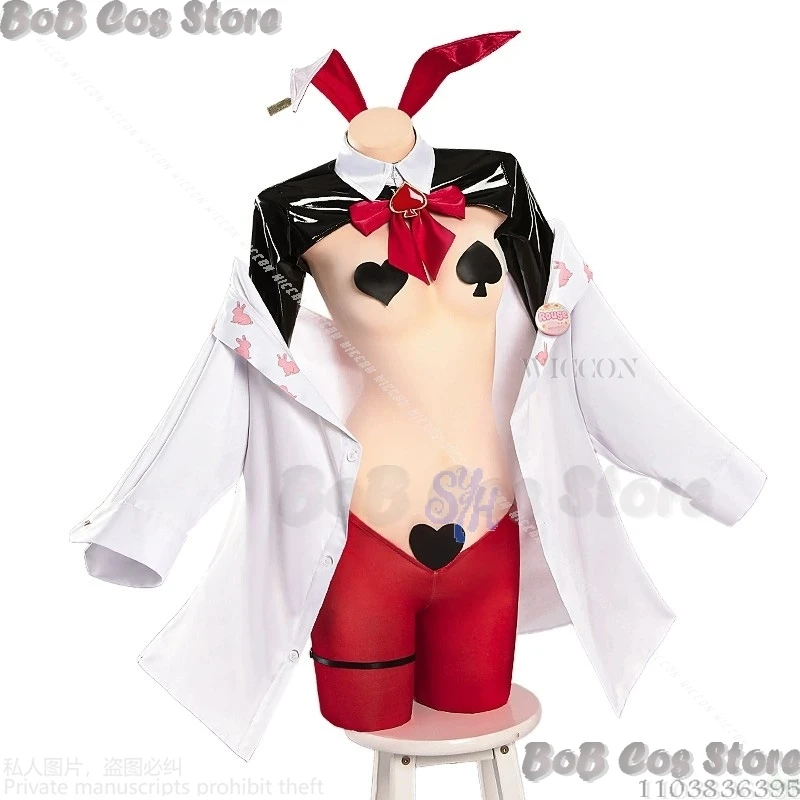 Game NIKKE GODDESS OF VICTORY Cosplay Rabbit Rouge Costume Sexy Bunny Girl High Slit Lingeries Heart Halloween Carnival Outfit