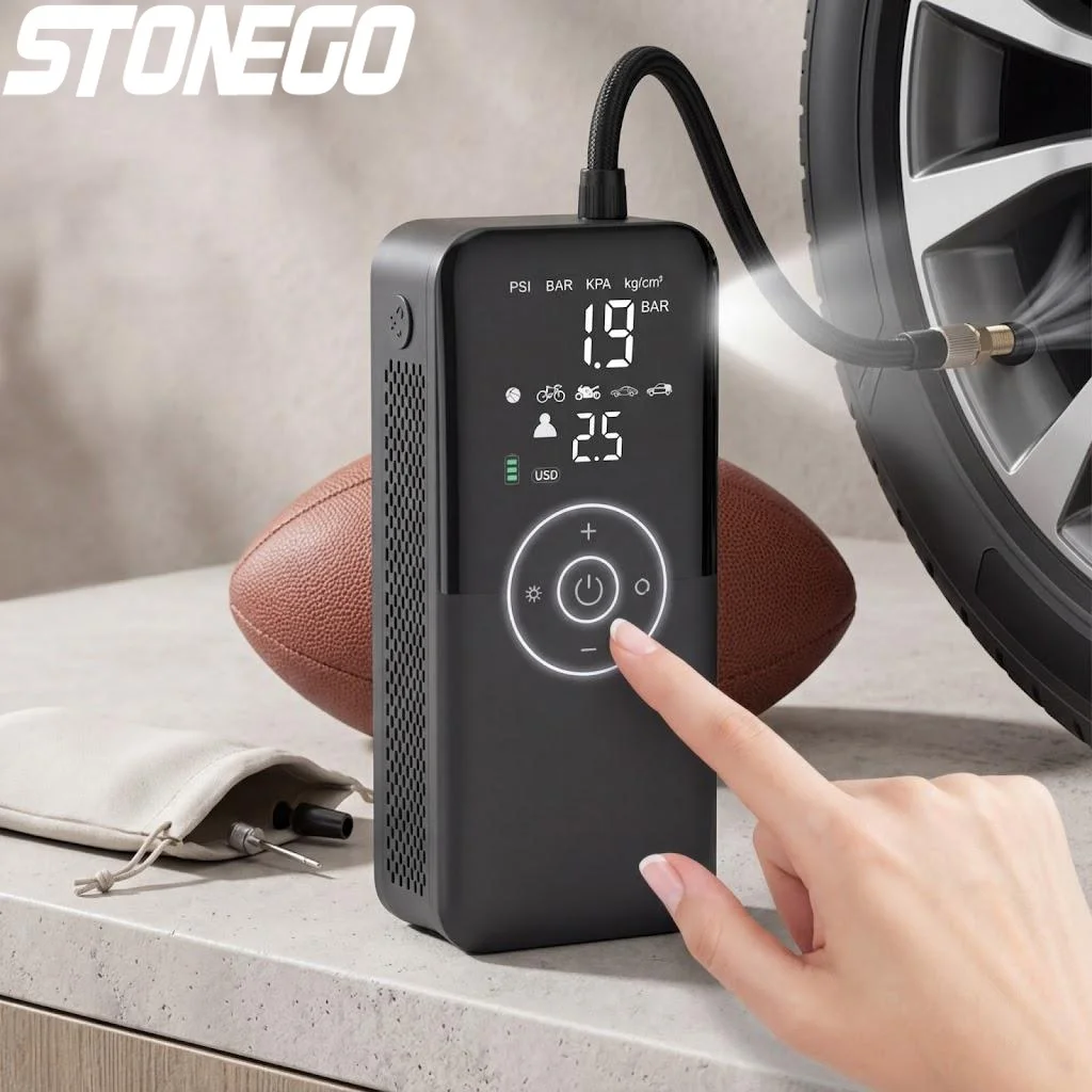 

Portable Digital Air Pump Rechargeable Cordless Compressor 12V Car Motorcycle Bicycle Tire Inflator Electric Air Pump